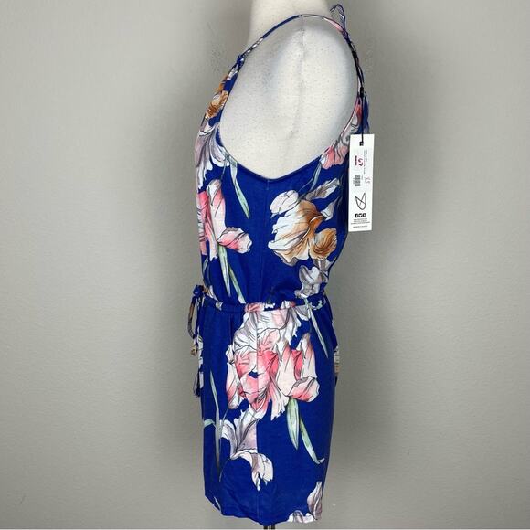 Mink Pink Blue Floral Halter  NWT Romper XS - Picture 5 of 8